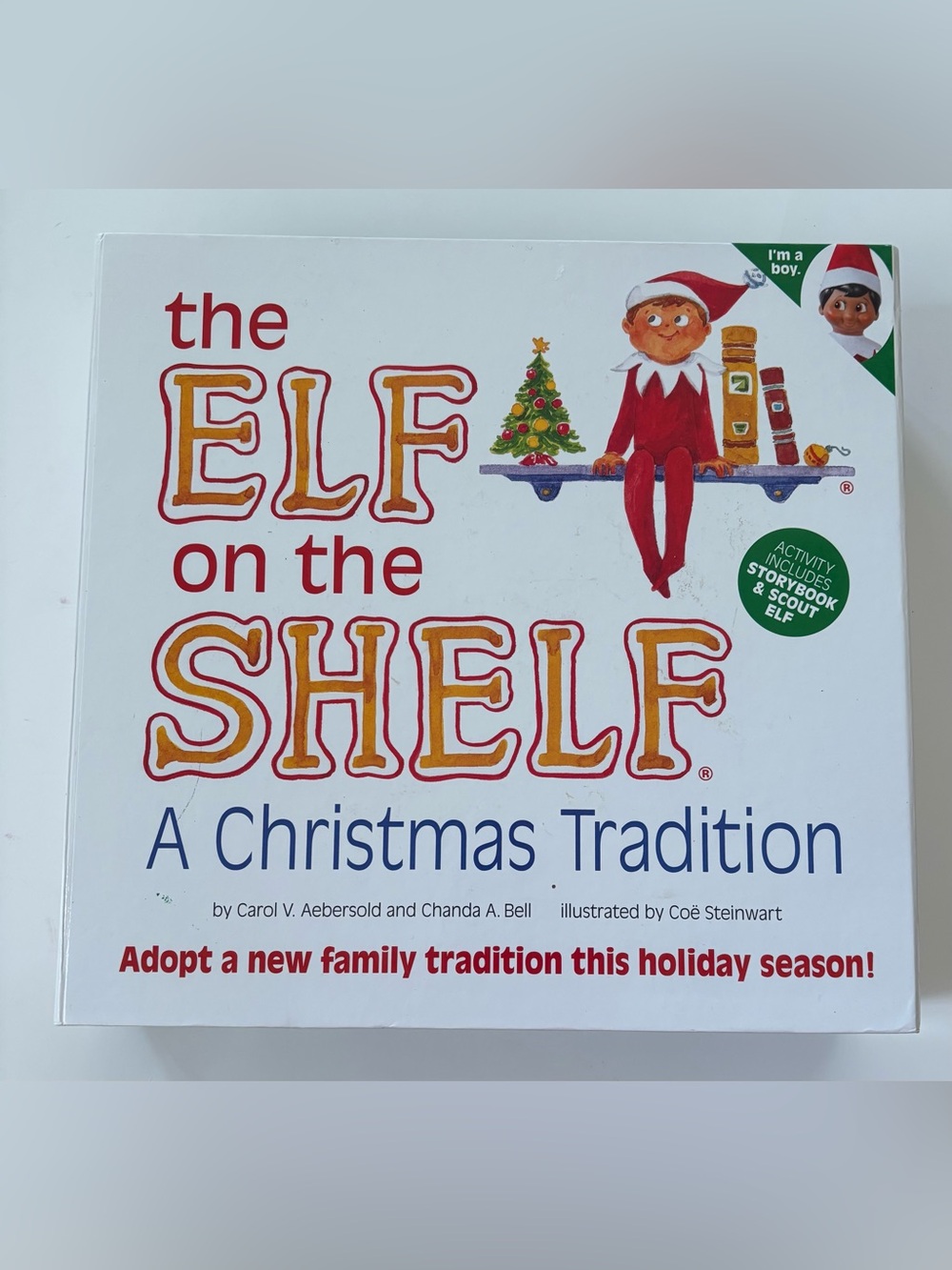 elf on the shelf doll, book, & box NEW Christmas